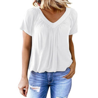 Gaia | Women's V-Neck Blouse in White