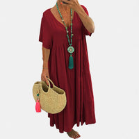 Galatea | Women's V-Neck Boho Maxi Dress