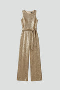 Galiana | Women's Sleeveless Sequin Wide-Leg Jumpsuit