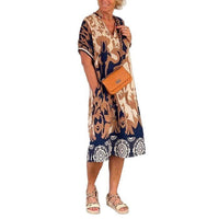 Garnet | Women's V-Neck Pockets Dress – Casual Dress