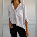 Gay | Women's Floral Pattern Collared Blouse