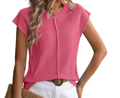 Gelsomina | Women's Knit Casual Top in Pink