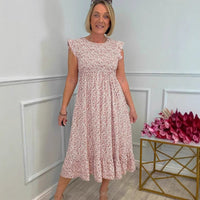 Genevieve | Women's Ruffle Floral Maxi Dress