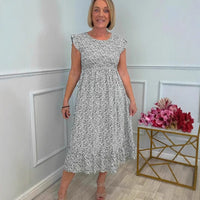 Genevieve | Women's Ruffle Floral Maxi Dress