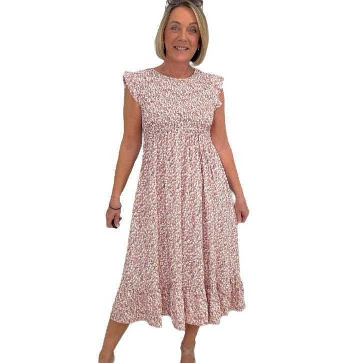 Genevieve | Women's Ruffle Floral Maxi Dress