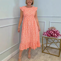 Genevieve | Women's Ruffle Floral Maxi Dress