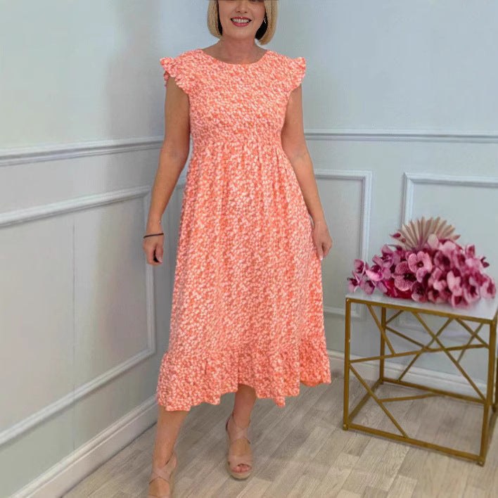 Genevieve | Women's Ruffle Floral Maxi Dress
