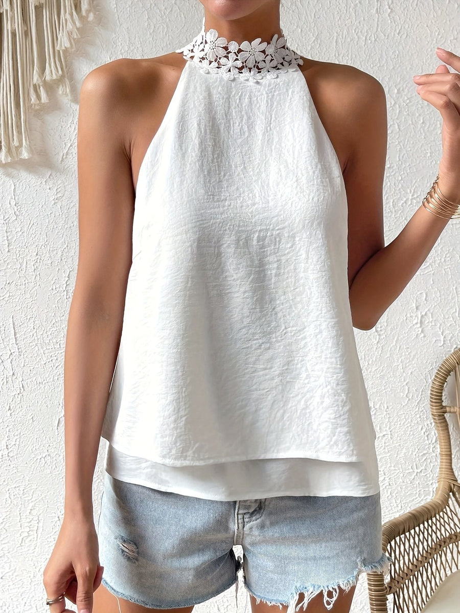 Georgette | Women's Halter Floral Going Out Top