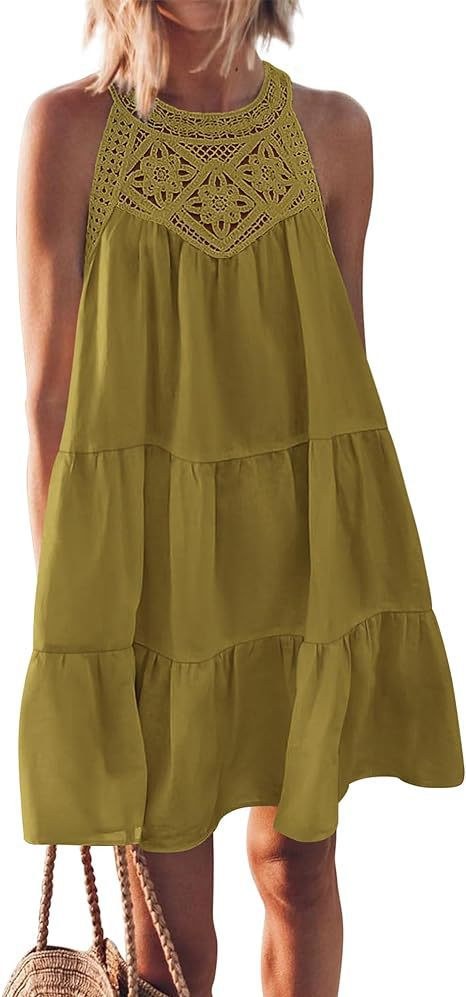 Geraldine | Women's Summer Dress in Olive Green