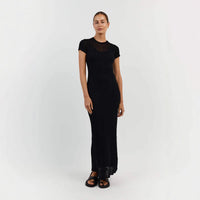 Gerda | Women's Elegant Maxi Dress in Black