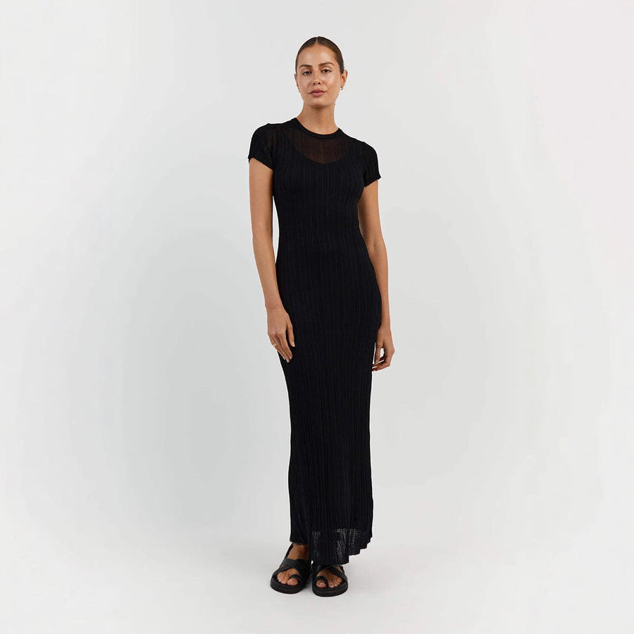 Gerda | Women's Elegant Maxi Dress in Black