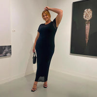Gerda | Women's Elegant Maxi Dress in Black
