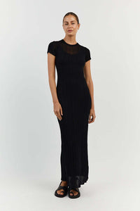 Gerda | Women's Elegant Maxi Dress in Black