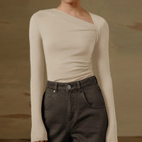 Gerlinda | Women's Long Sleeve Top in Apricot