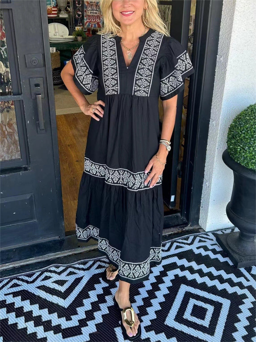 Germaine | Women's Elegant Maxi Dress in Black