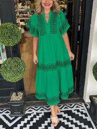 Germaine | Women's Elegant Maxi Dress in Green