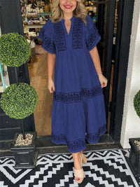 Germaine | Women's Elegant Maxi Dress in Marine Blue