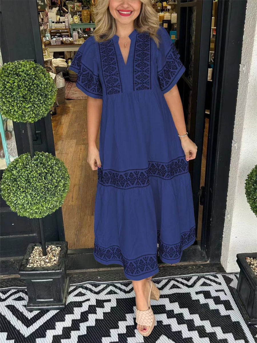 Germaine | Women's Elegant Maxi Dress in Marine Blue