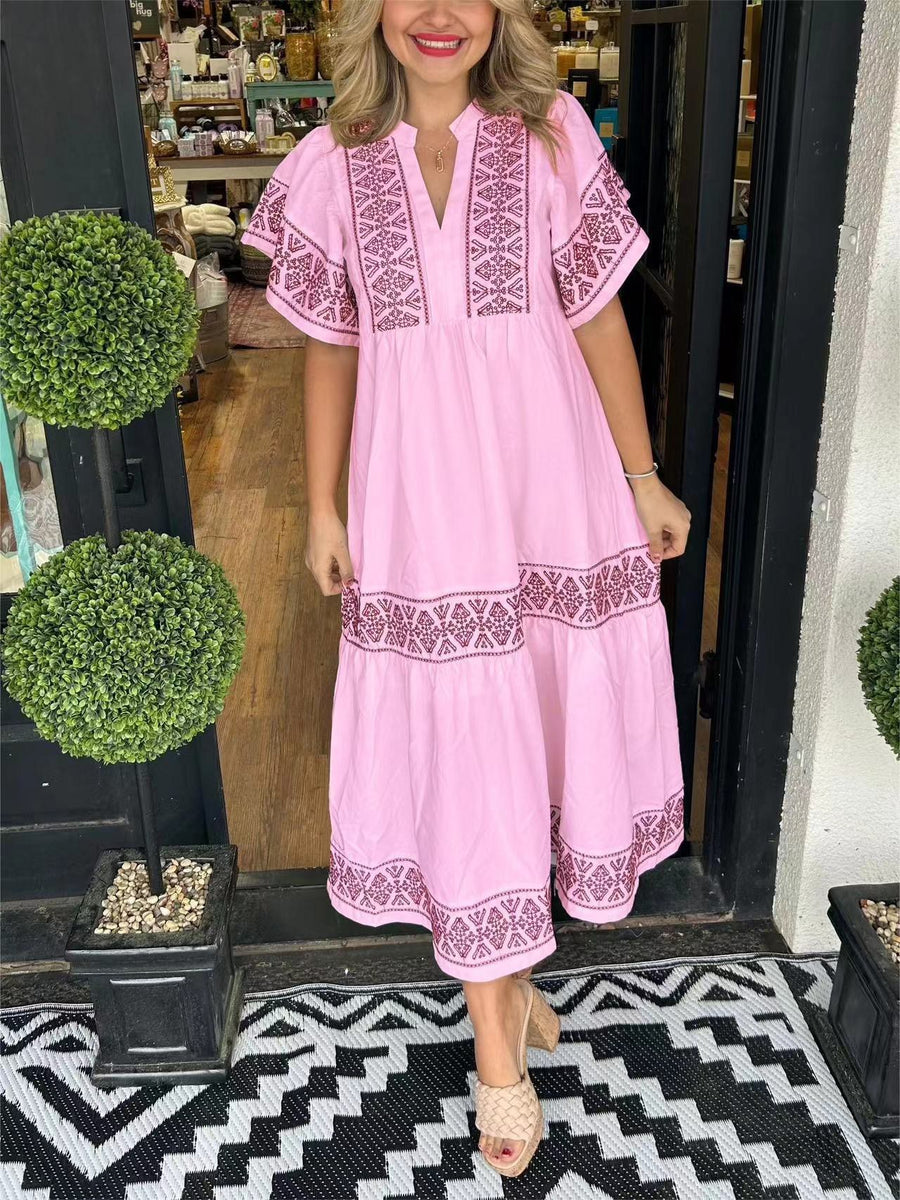 Germaine | Women's Elegant Maxi Dress in Pink