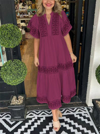 Germaine | Women's Elegant Maxi Dress in Weinfarb