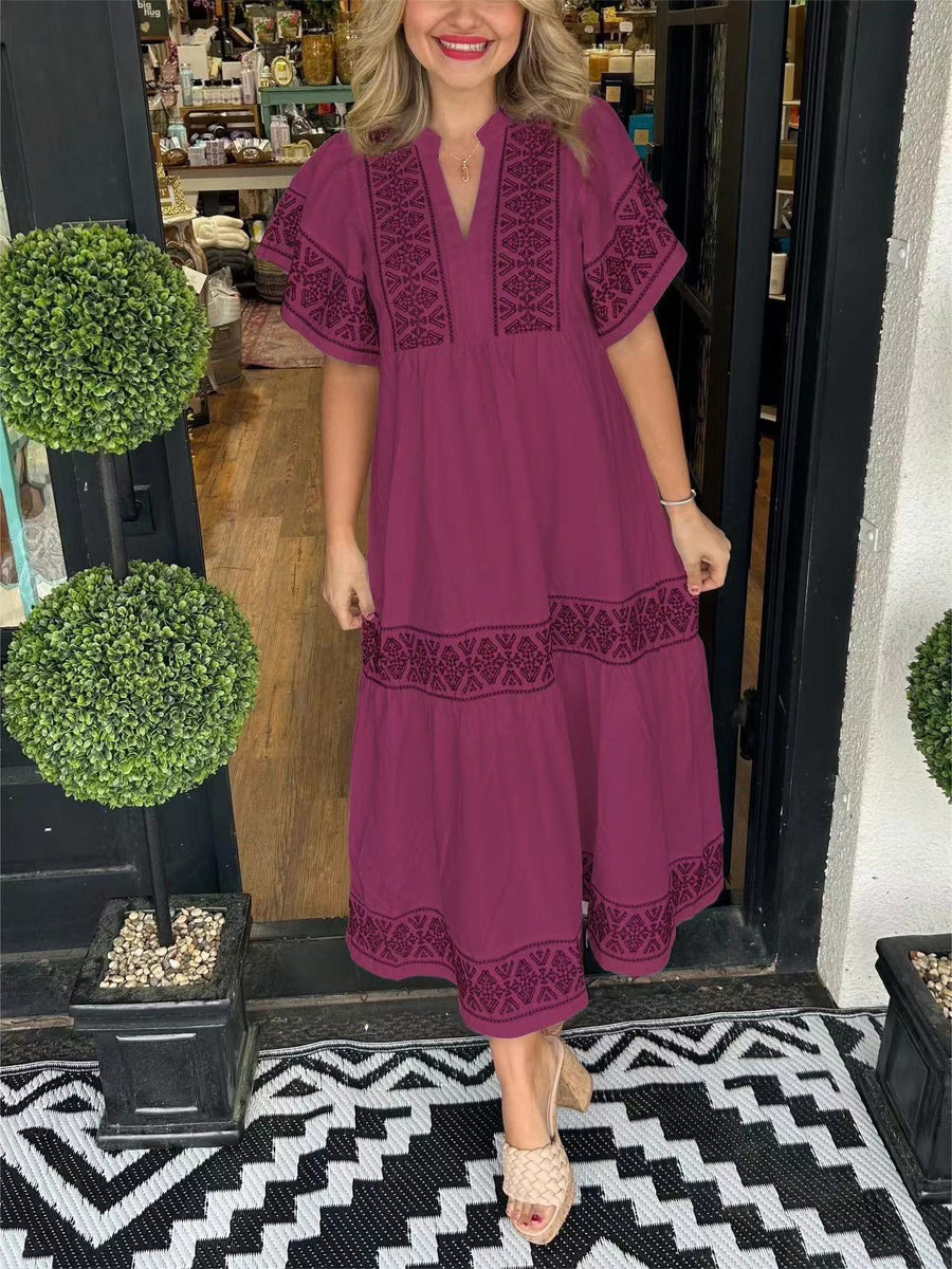 Germaine | Women's Elegant Maxi Dress in Weinfarb