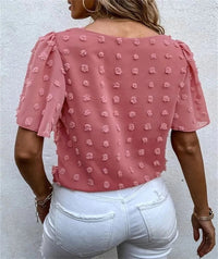 Gertrude | Women's Flutter Short Sleeve Blouse
