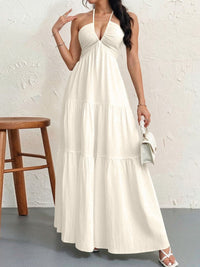 Gertrude | Women's Flowing Maxi Dress in Apricot