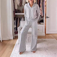 Ghislaine | Women's V-Neck Two-Piece Set