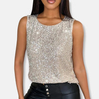 Gilberte | Women's Sequin Sleeveless Going Out Top