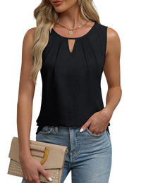 Giordana | Women's Sleeveless Elegant Top in Black