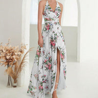 Giovanna | Women's Slit Maxi Dress in White