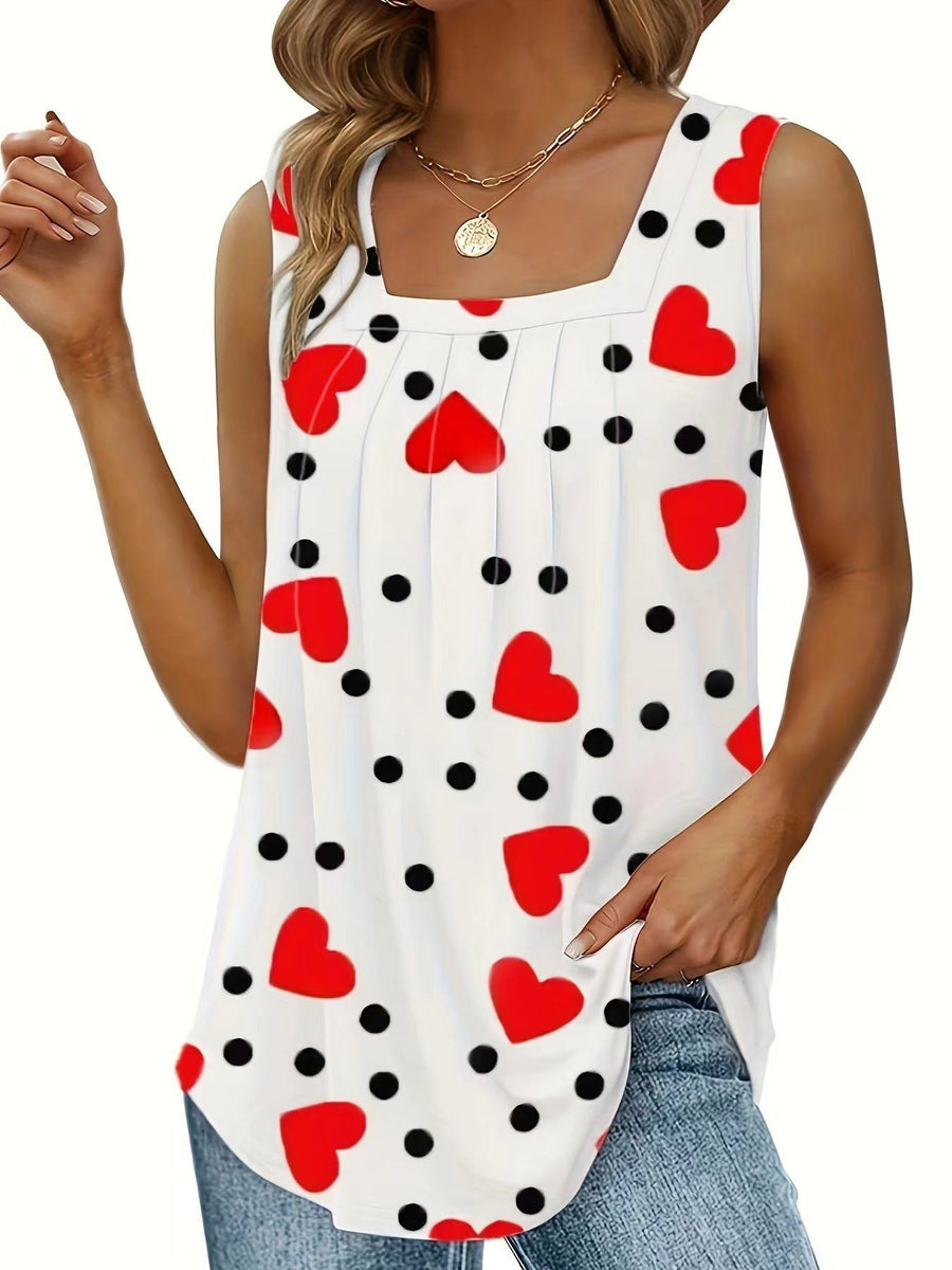 Gisela | Women's Sleeveless Fashionable Top in Red