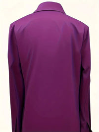 Glenda | Women's Long Sleeve Collared V-Neck Blouse