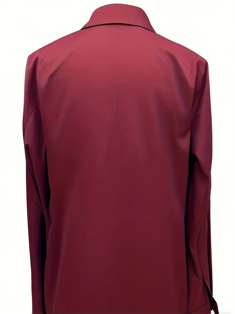 Glenda | Women's Long Sleeve Collared V-Neck Blouse