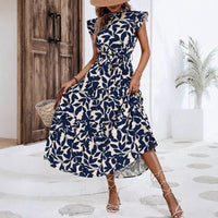 Gloria | Women's Ruffle Detail Floral Maxi Dress