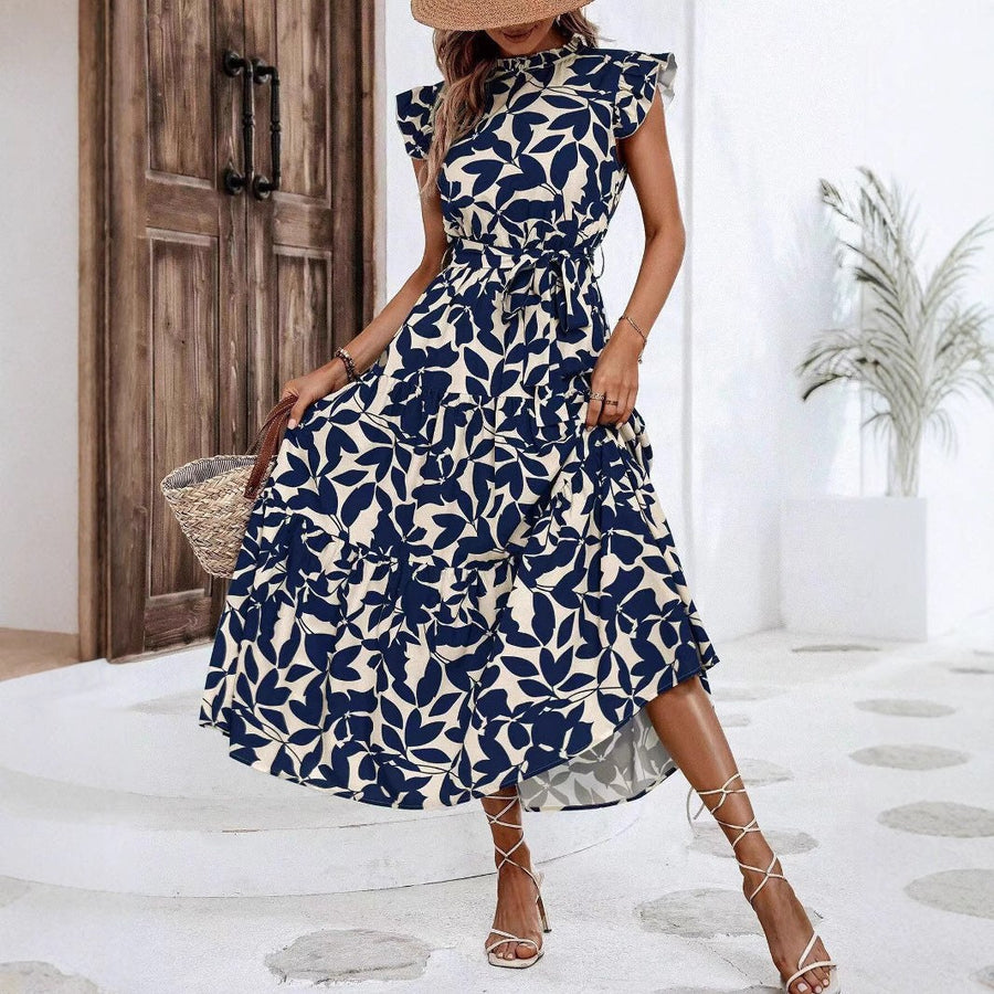 Gloria | Women's Ruffle Detail Floral Maxi Dress