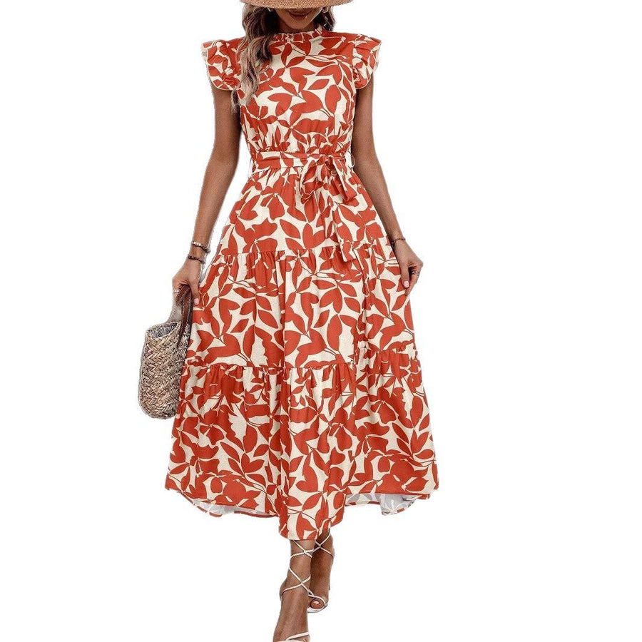 Gloria | Women's Ruffle Detail Floral Maxi Dress