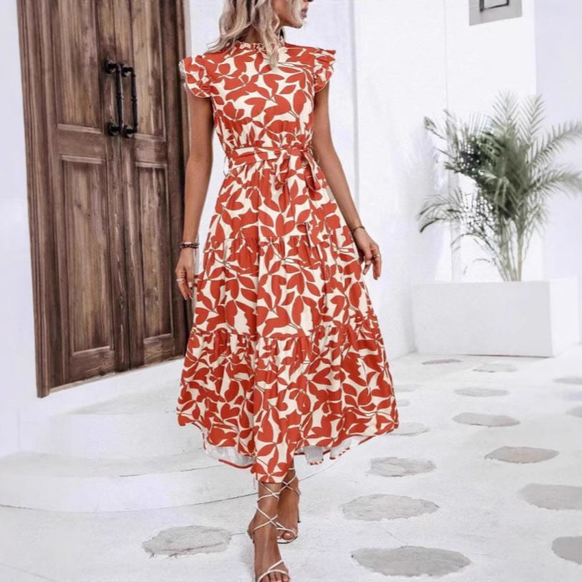 Gloria | Women's Ruffle Detail Floral Maxi Dress