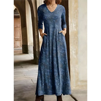 Glorianna | Women's Pockets Maxi Dress in Blue