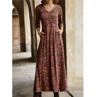 Glorianna | Women's Pockets Maxi Dress in Red