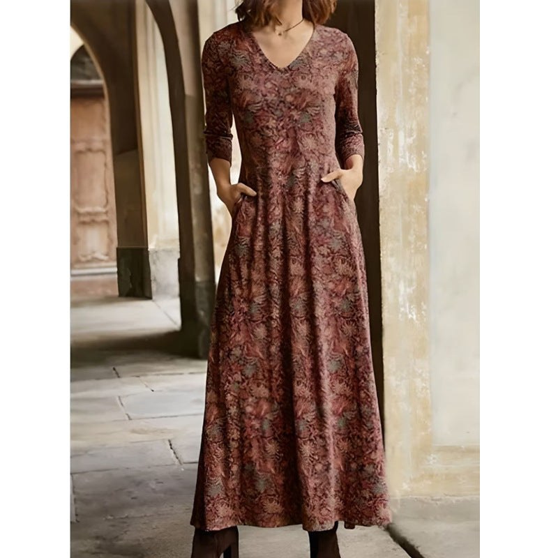 Glorianna | Women's Pockets Maxi Dress in Red