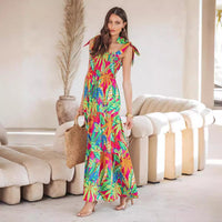 Glorianna | Women's Floral Maxi Dress in Red