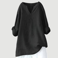Godiva | Women's Long Sleeve V-Neck Blouse in Black