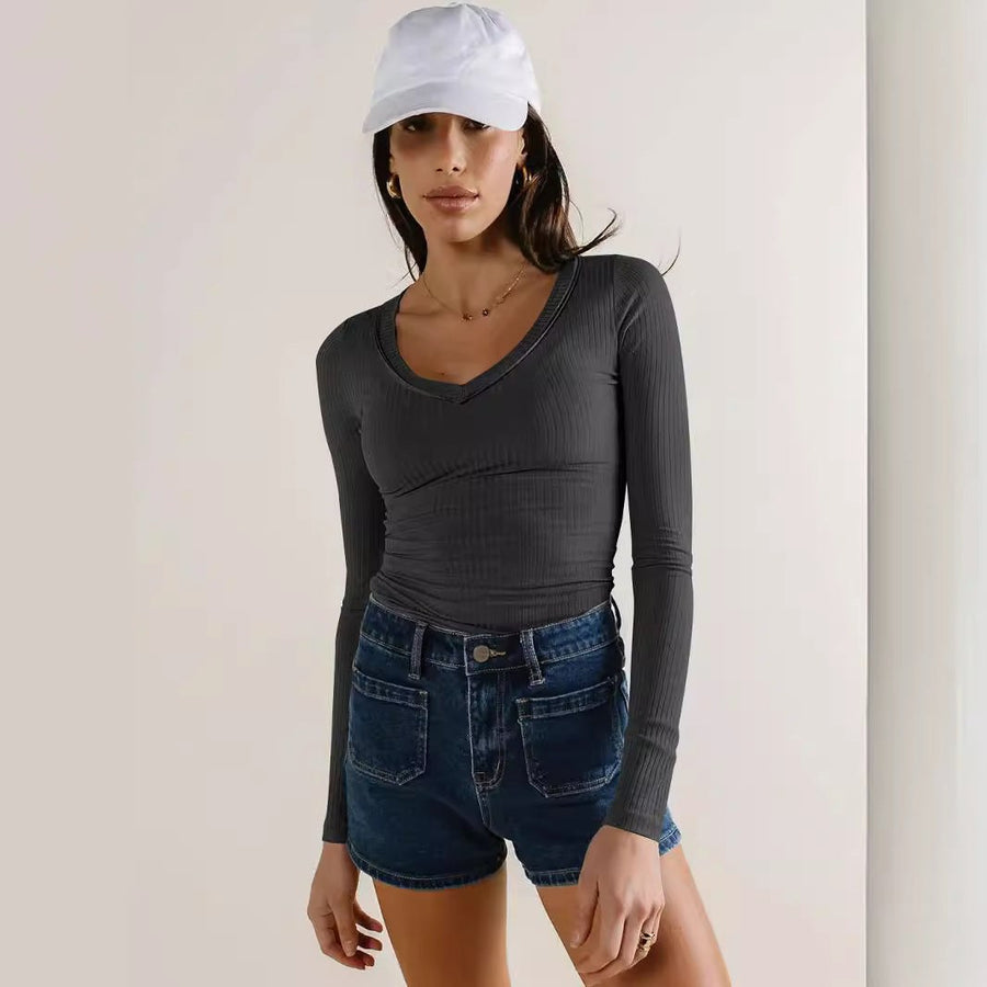 Goldwyn | Women's V-Neck Long Sleeve Top