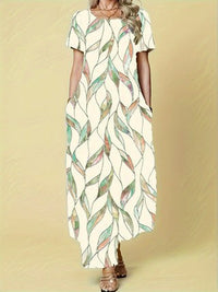 Gracieuse | Women's Pockets Elegant Maxi Dress in Light Yellow