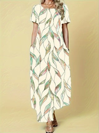 Gracieuse | Women's Pockets Elegant Maxi Dress in Light Yellow