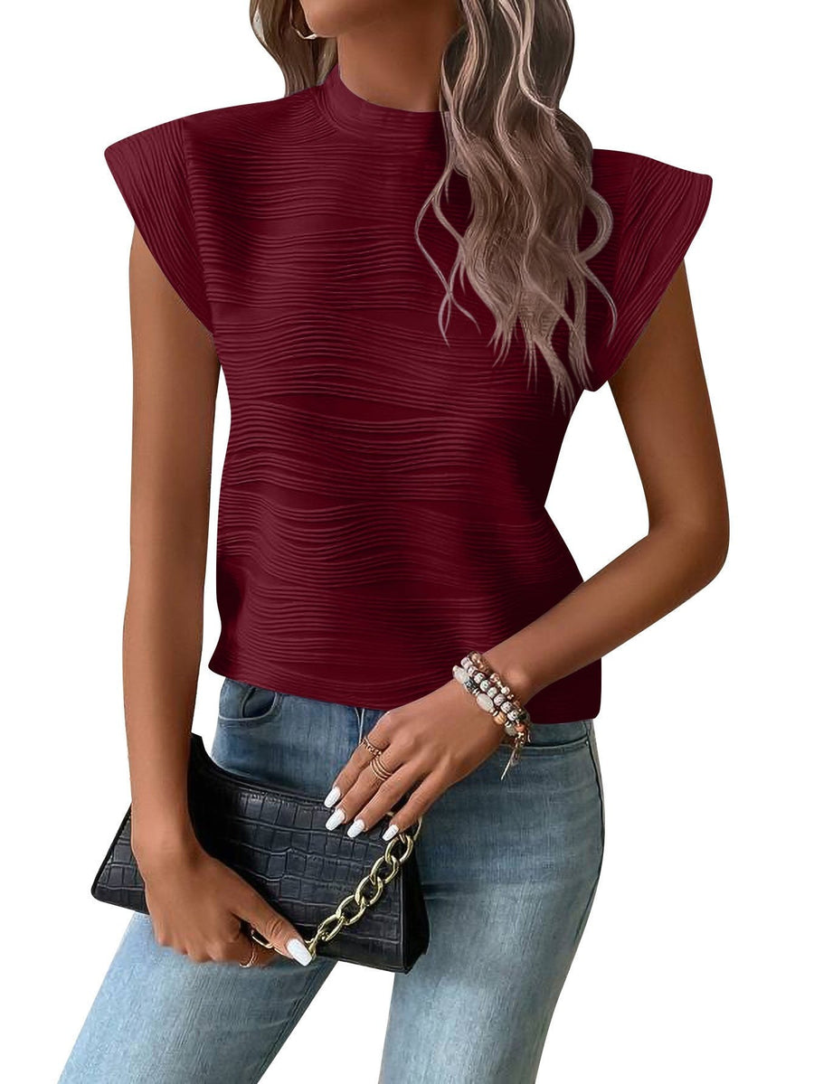 Gracieuse | Women's Sleeveless Top in Wine Red