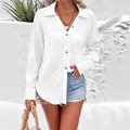 Grisilde | Women's V-Neck Button Detail Blouse