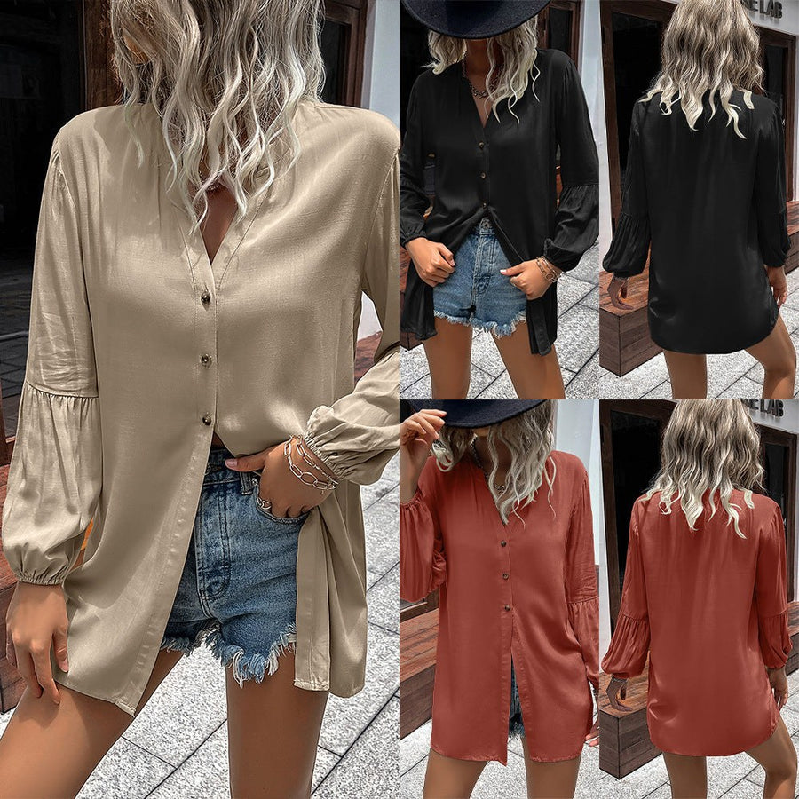 Gunhilde | Women's V-Neck Blouse
