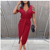 Gwenaelle | Women's V-Neck Elegant Chic Dress